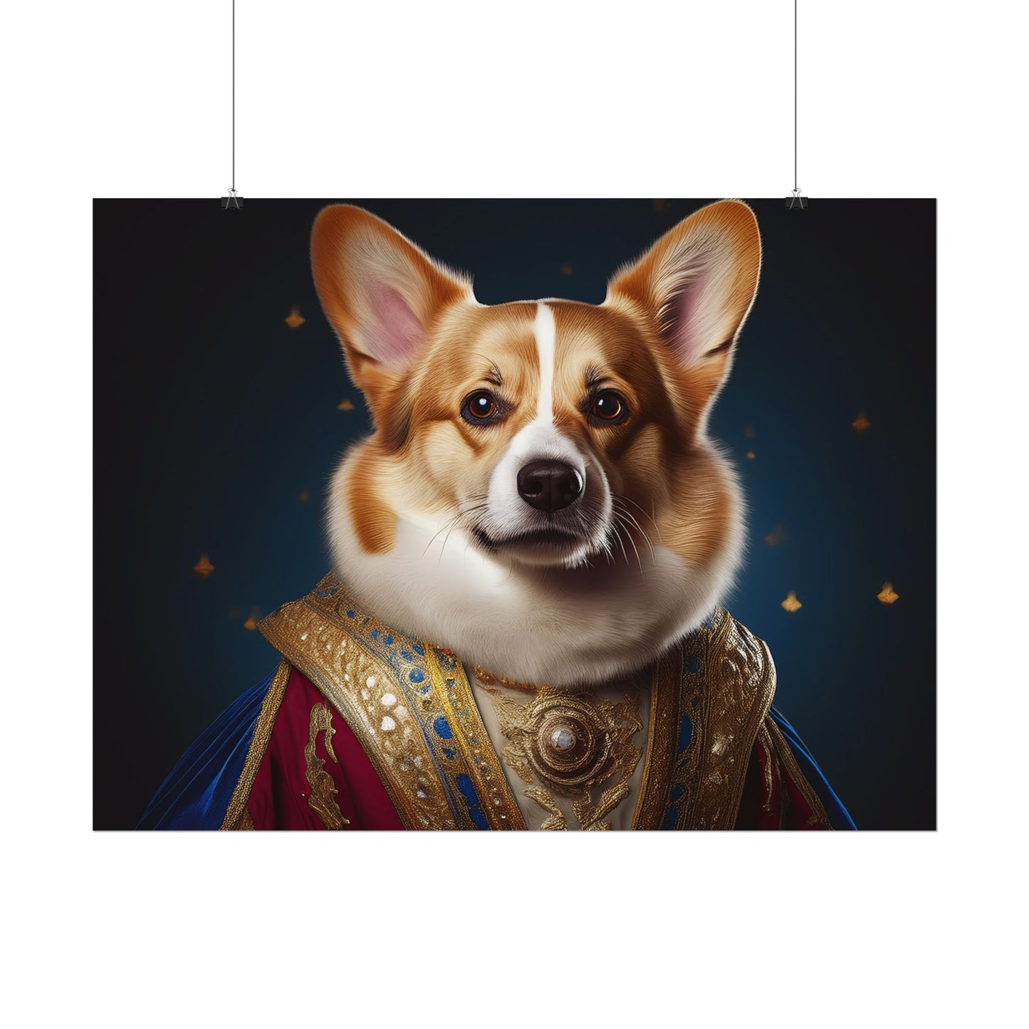 Pembroke Welsh Corgi Renaissance Pet Portrait Print | Wall Art | Wall Print | Dog Art