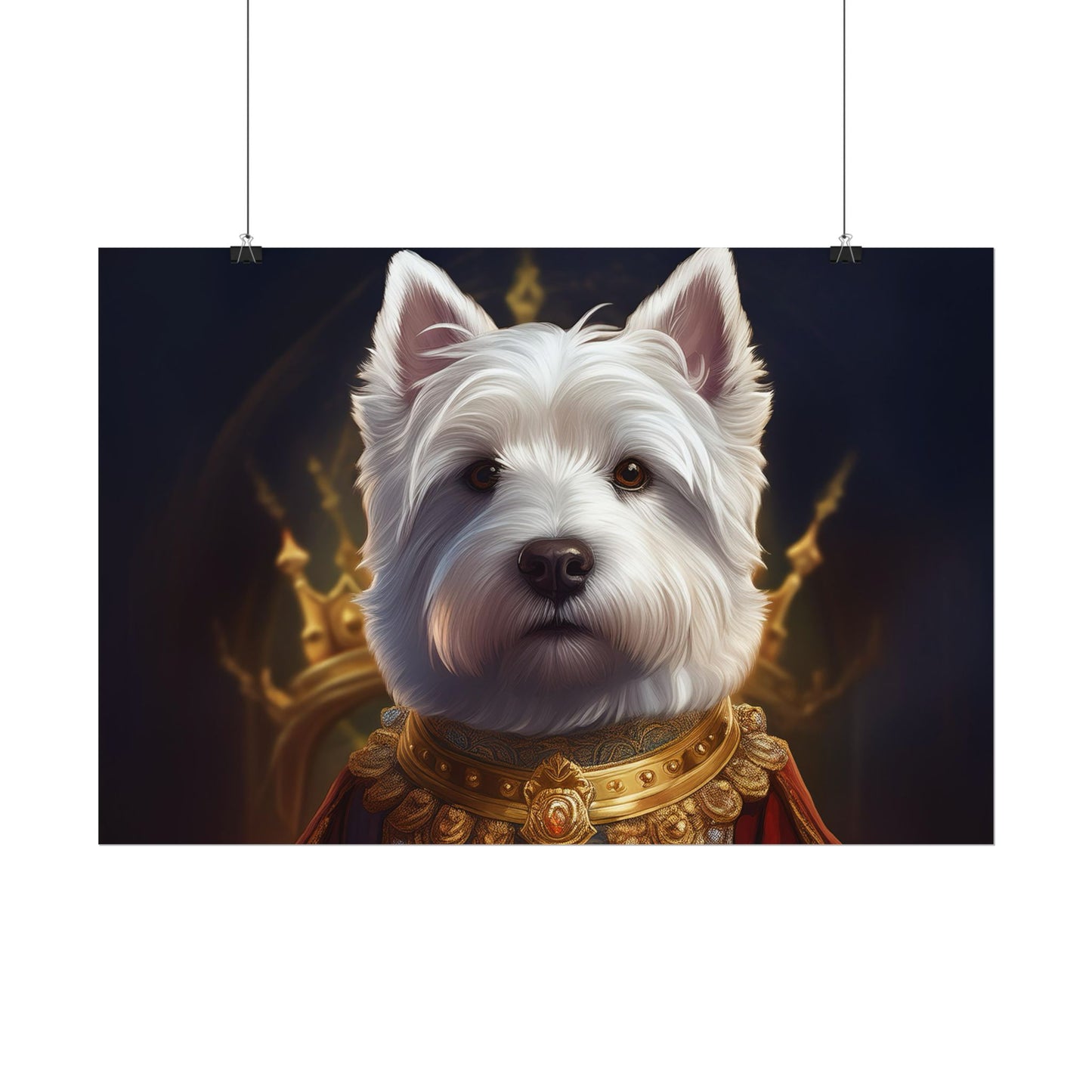 West Highland White Terrier Dog Renaissance Pet Portrait Print, West Highland White Terrier Art Print, Dog Wall Art, Wall Print, Wall Art