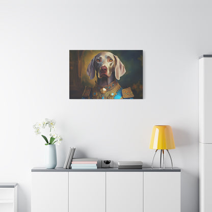 Weimaraner Renaissance Pet Portrait on Canvas -  wall art, wall print, dog portrait, dog art