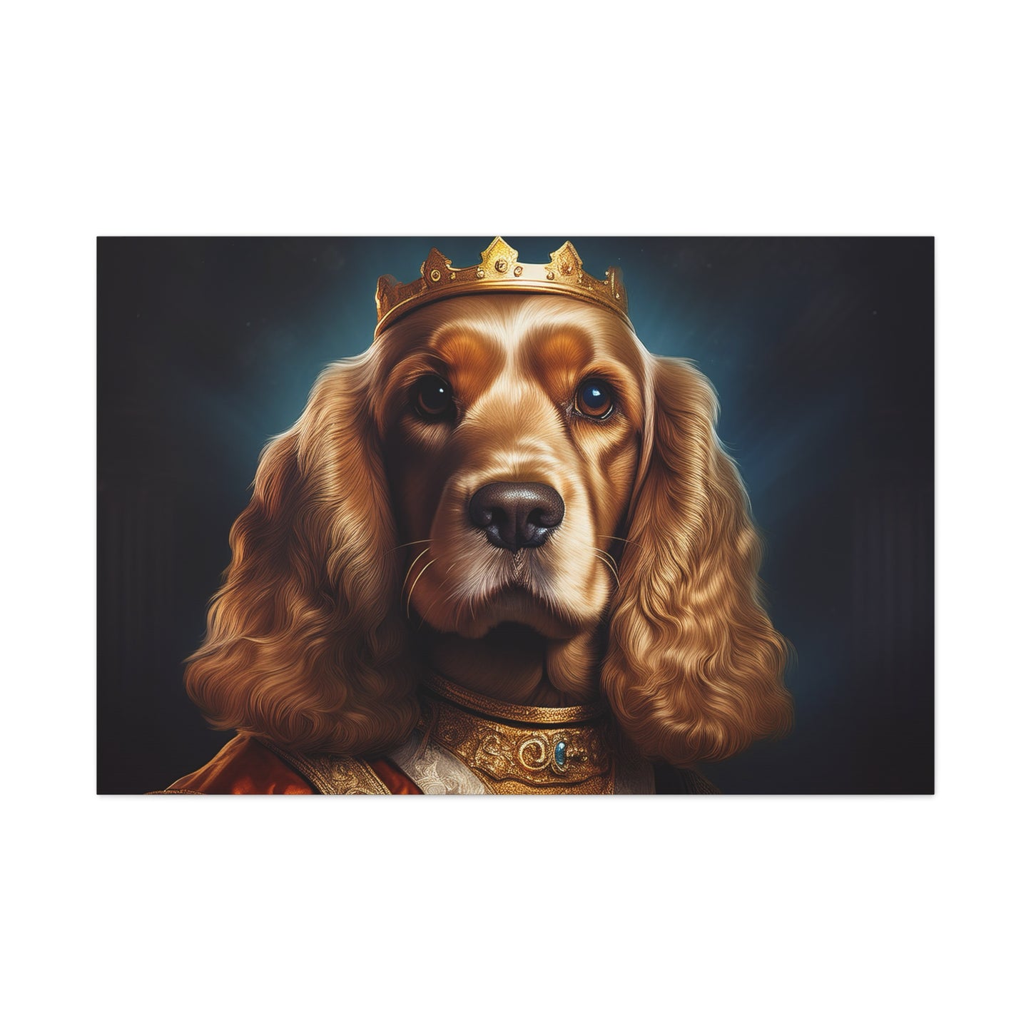 Cocker Spaniel Renaissance Pet Portrait on Canvas | Wall art | wall print