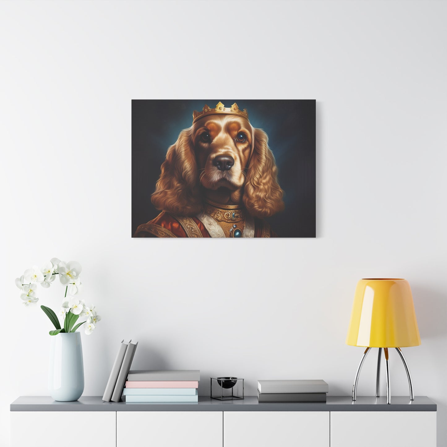 Cocker Spaniel Renaissance Pet Portrait on Canvas | Wall art | wall print