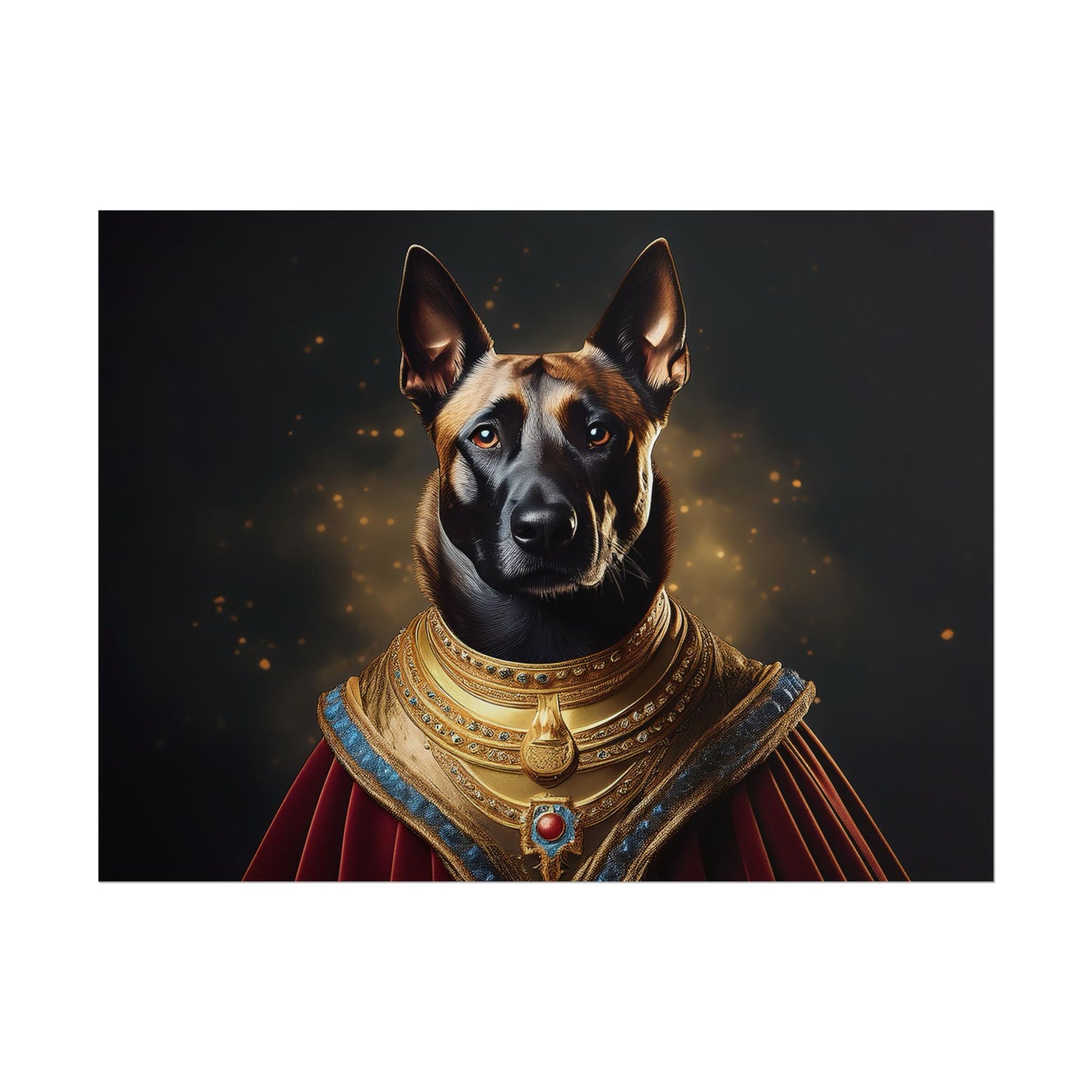 Belgian Malinois Renaissance Dog  Portrait Wall Print, Art Print, Art Print, Animal Lover Home Decor, Dog Wall Art, wall art