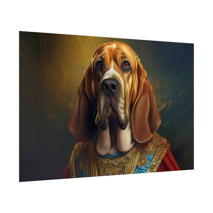 Bloodhound Renaissance Dog Portrait Art Print, Wall Decor Gift, Animal Lover Home Decor, Dog Wall Art