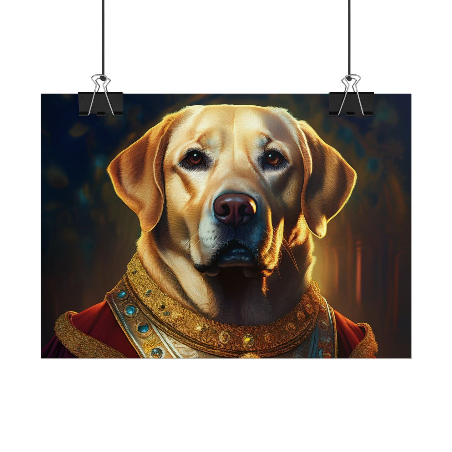 Labrador Retriever Renaissance Pet Portrait Art Print, Wall Decor Gift, Animal Lover Home Decor, Dog Wall Art