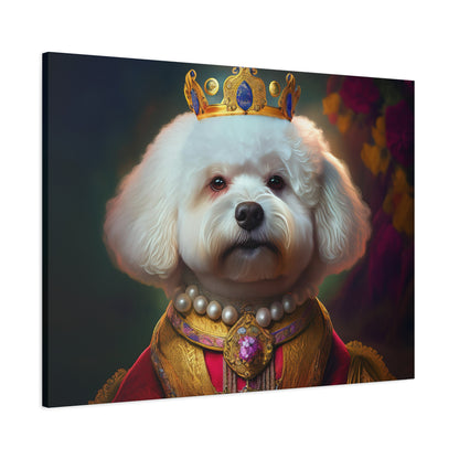 Bichon Frise Renaissance Pet Portrait on Canvas | Wall art | wall print | Dog Art