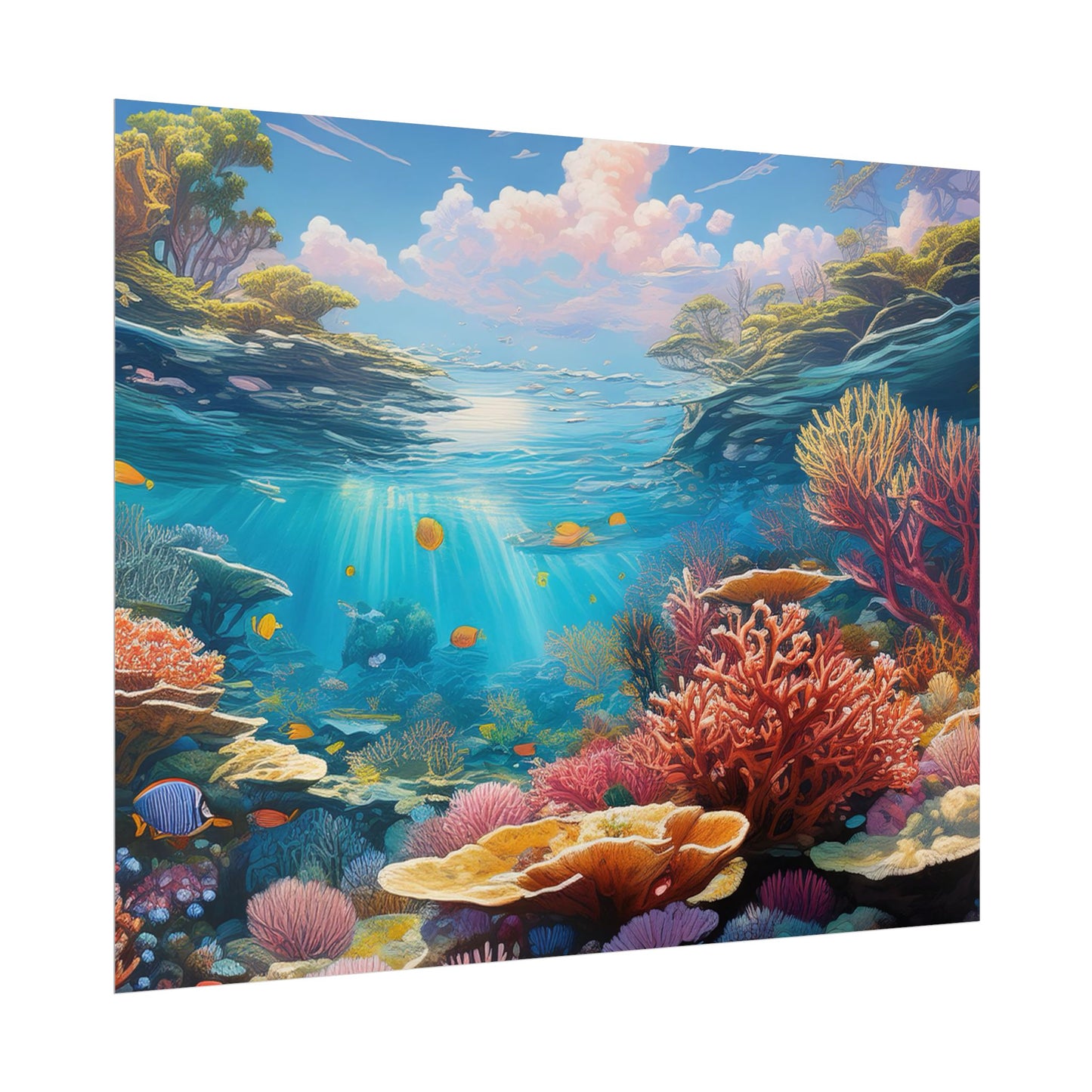 Great Barrier Reef  Australia Coastal Print | Style 3 | Wall Art | Wall Print
