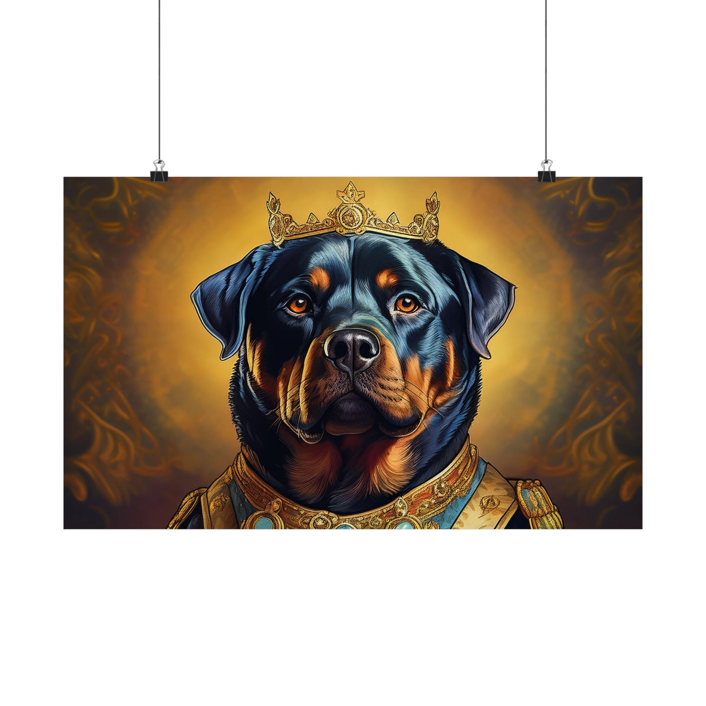 Rottweiler Renaissance Dog Portrait Art Print, Wall Decor Gift, Animal Lover Home Decor, Dog Wall Art