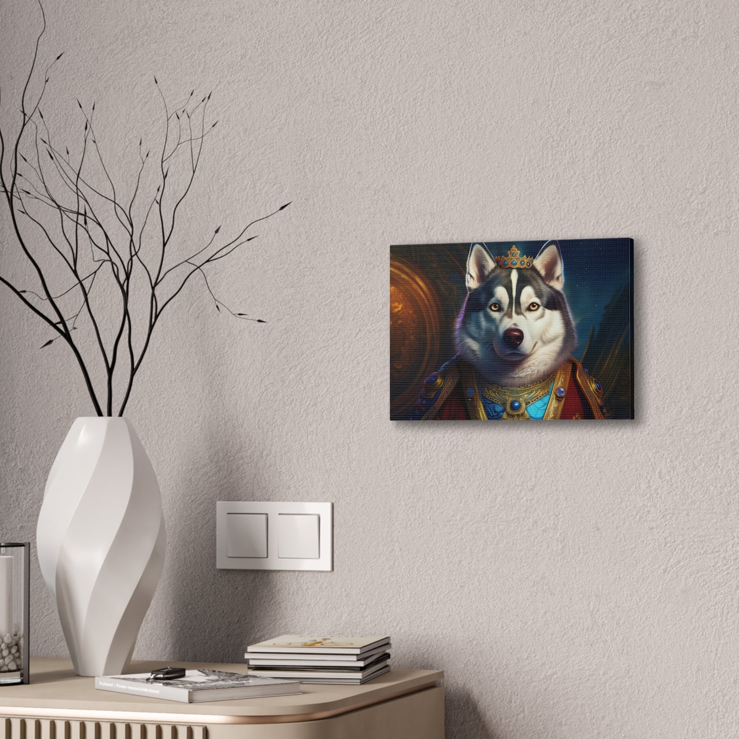 Siberian Husky Renaissance Pet Portrait on Canvas, wall art, wall print, dog portrait, dog art
