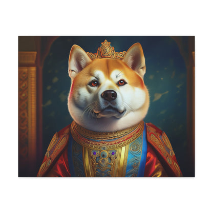 Shiba Renaissance Pet Portrait on Canvas, wall art, wall print, dog portrait, dog art