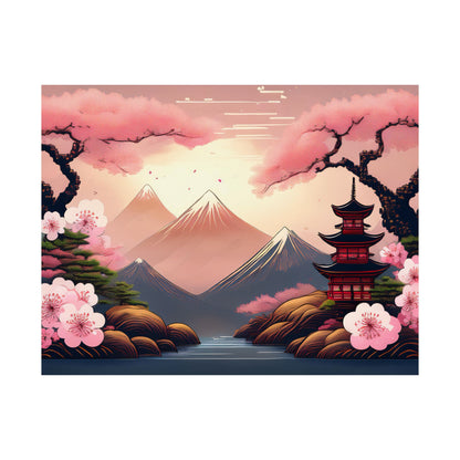 Japanese Cherry Blossom Wall Art Print | Wall Art | Wall Print | Japanese Wall Art
