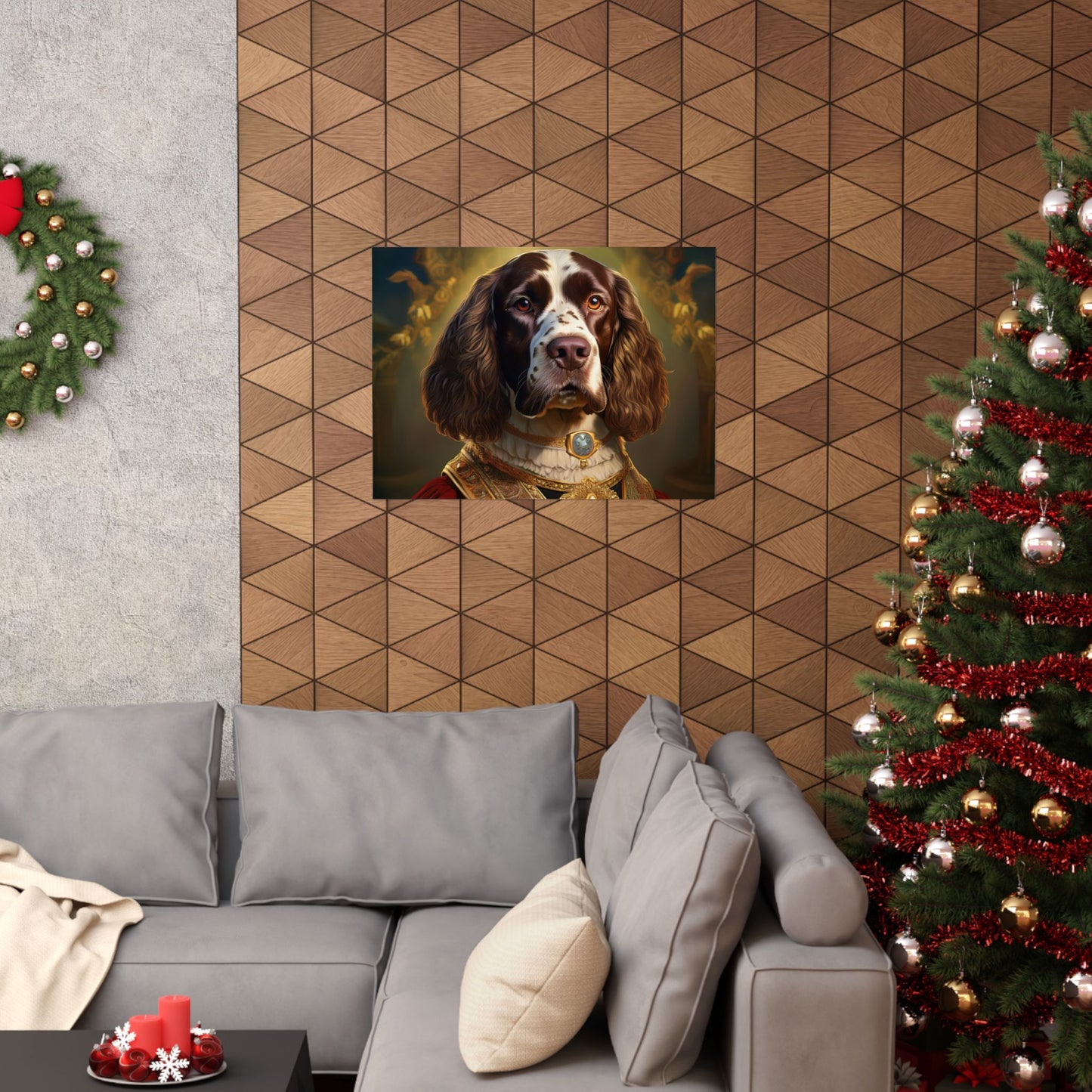 English Springer Spaniel Renaissance Dog Portrait Print, Wall Decor Gift, Dog Wall, wall prints, art prints