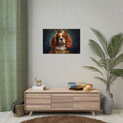 Cavalier King Charles Spaniel Art Pet Portrait Print, Renaissance, Wall Print, Wall Art