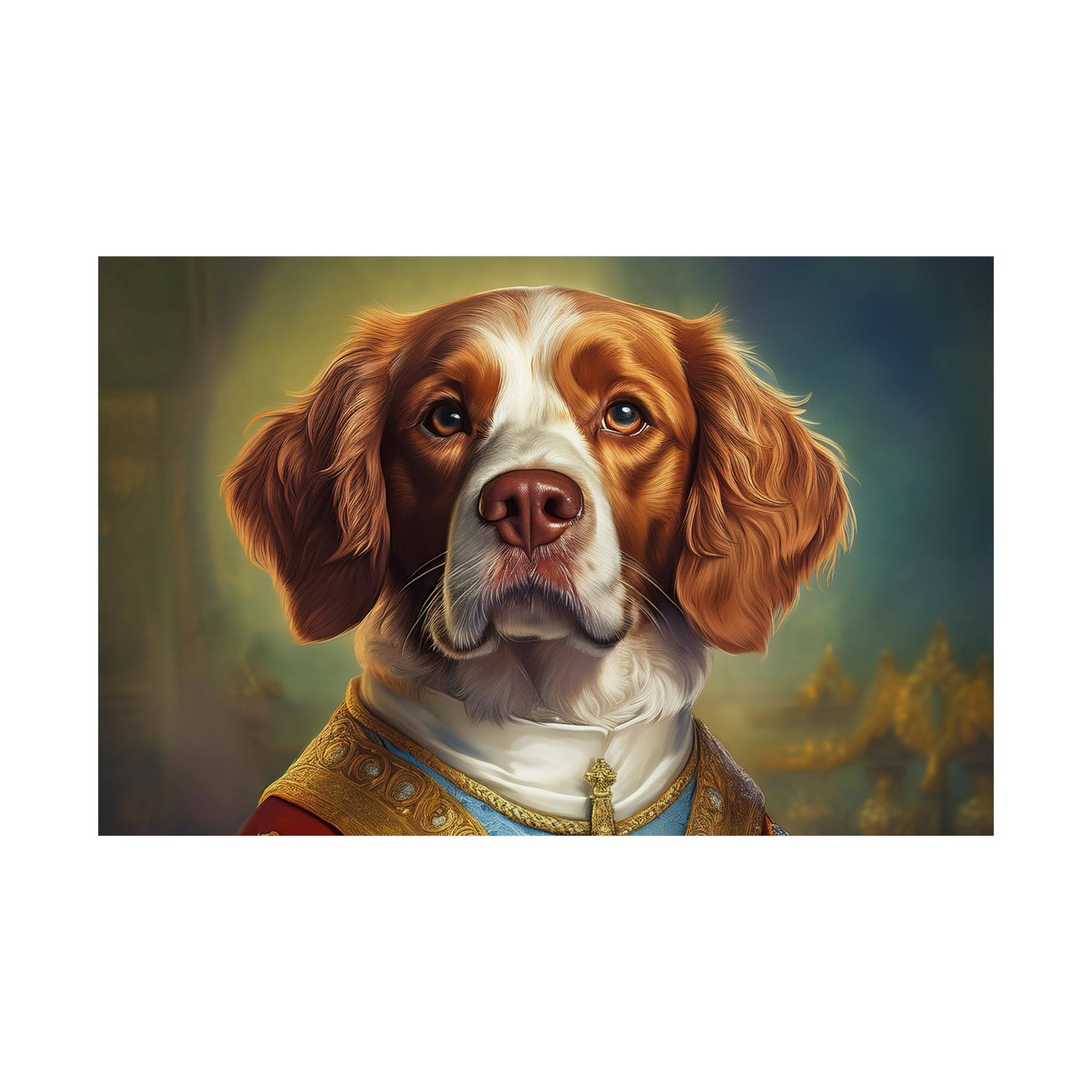 Brittany Dog Renaissance Pet Portrait Print, Brittany Art Print, Wall Decor Gift, Animal Lover, Dog Wall Art, wall print, wall art