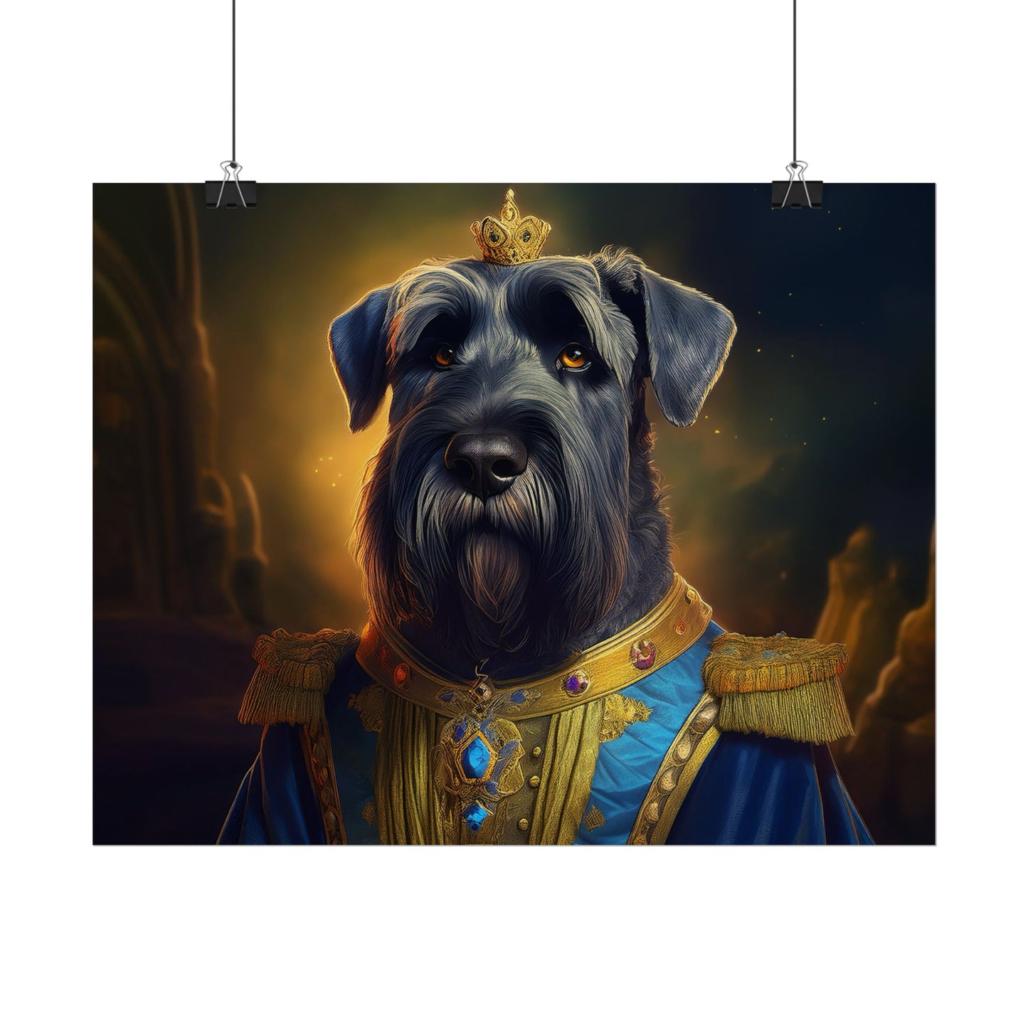 Giant Schnauzer Pet Renaissance Portrait Print, Dog Lover Wall Print | Wall Art | Wall Print