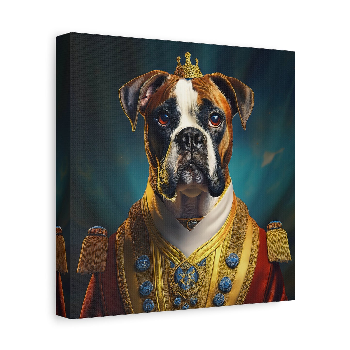 Boxer Renaissance Pet Portrait  on Canvas, wall art, wall print, dog portrait, dog art