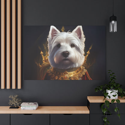 West Highland White Terrier Pet Portrait Renaissance - Canvas, wall art, wall print, dog portrait, dog art
