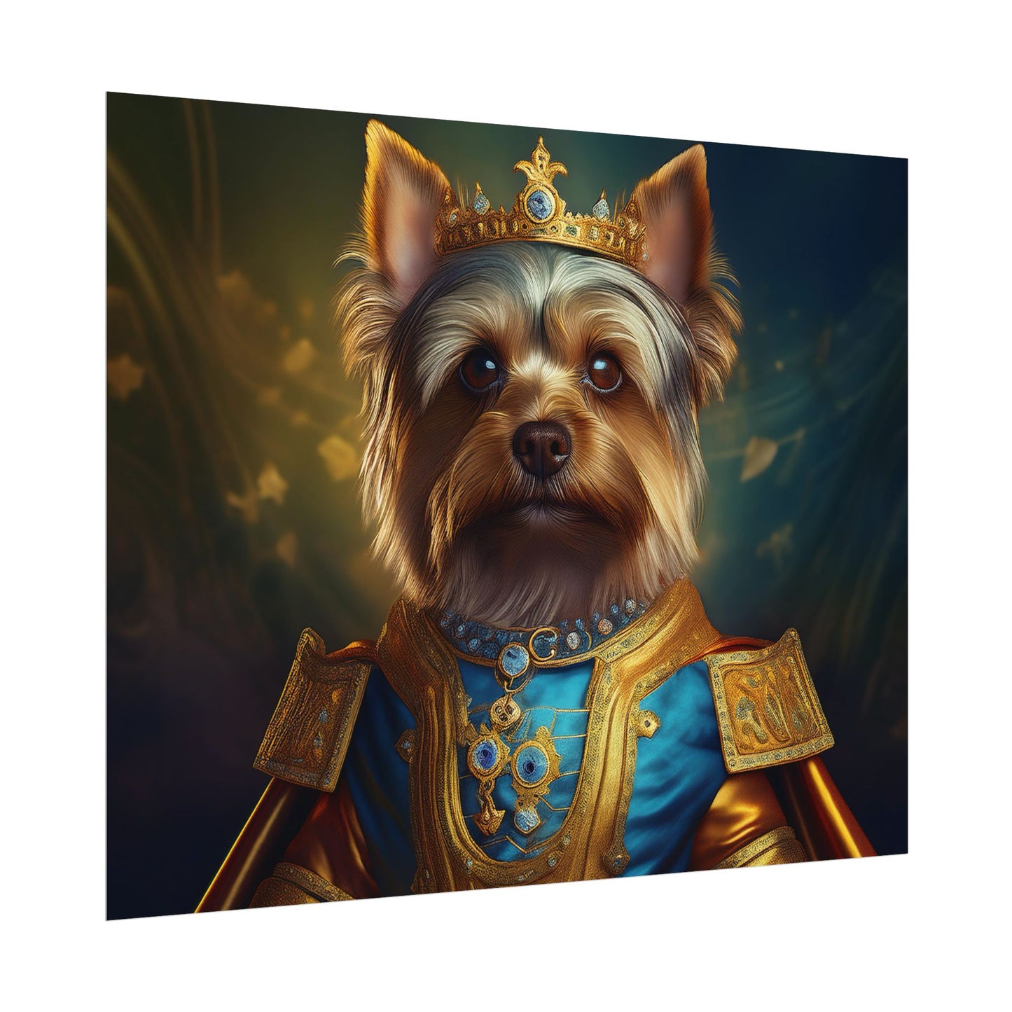 Yorkshire Terrier Dog Renaissance Pet Portrait Print | Wall Art | Wall Print | Dog Art