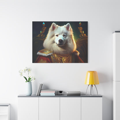 Samoyed Renaissance Pet Portrait on Canvas, wall art, wall print, dog portrait, dog art