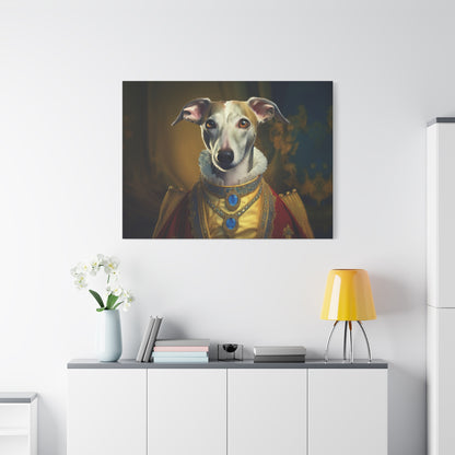 Whippet Renaissance Pet Portrait  Print - Canvas, wall art, wall print, dog portrait, dog art