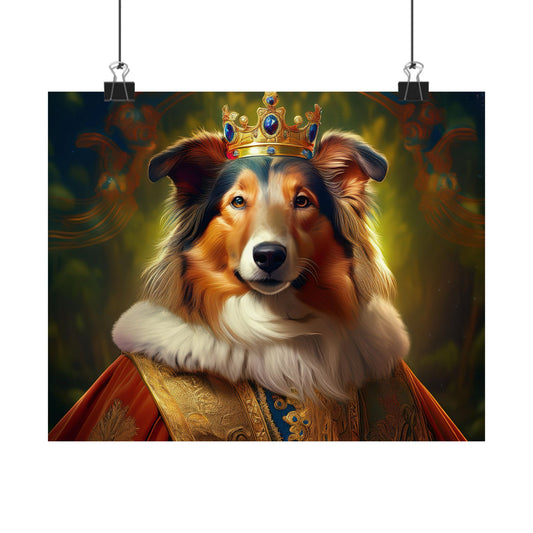 Collie Dog Renaissance Pet Portrait Print | Wall Art | Wall Print | Dog Art