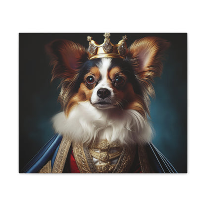 Papillon Pet Portrait Renaissance on Canvas, wall art, wall print, dog portrait, dog art