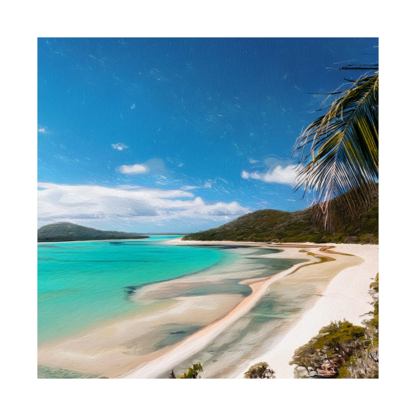 Whitehaven Beach Australia Coastal Print | Style 1 | Wall Art | Wall Print
