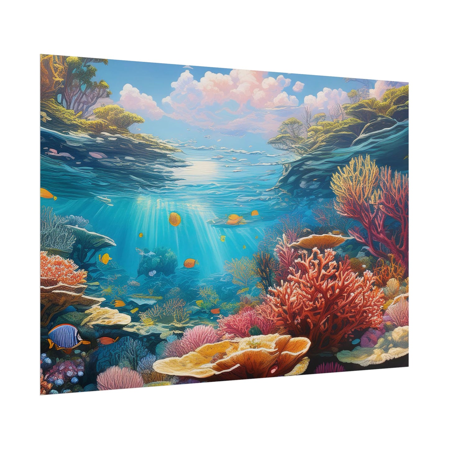 Great Barrier Reef  Australia Coastal Print | Style 3 | Wall Art | Wall Print