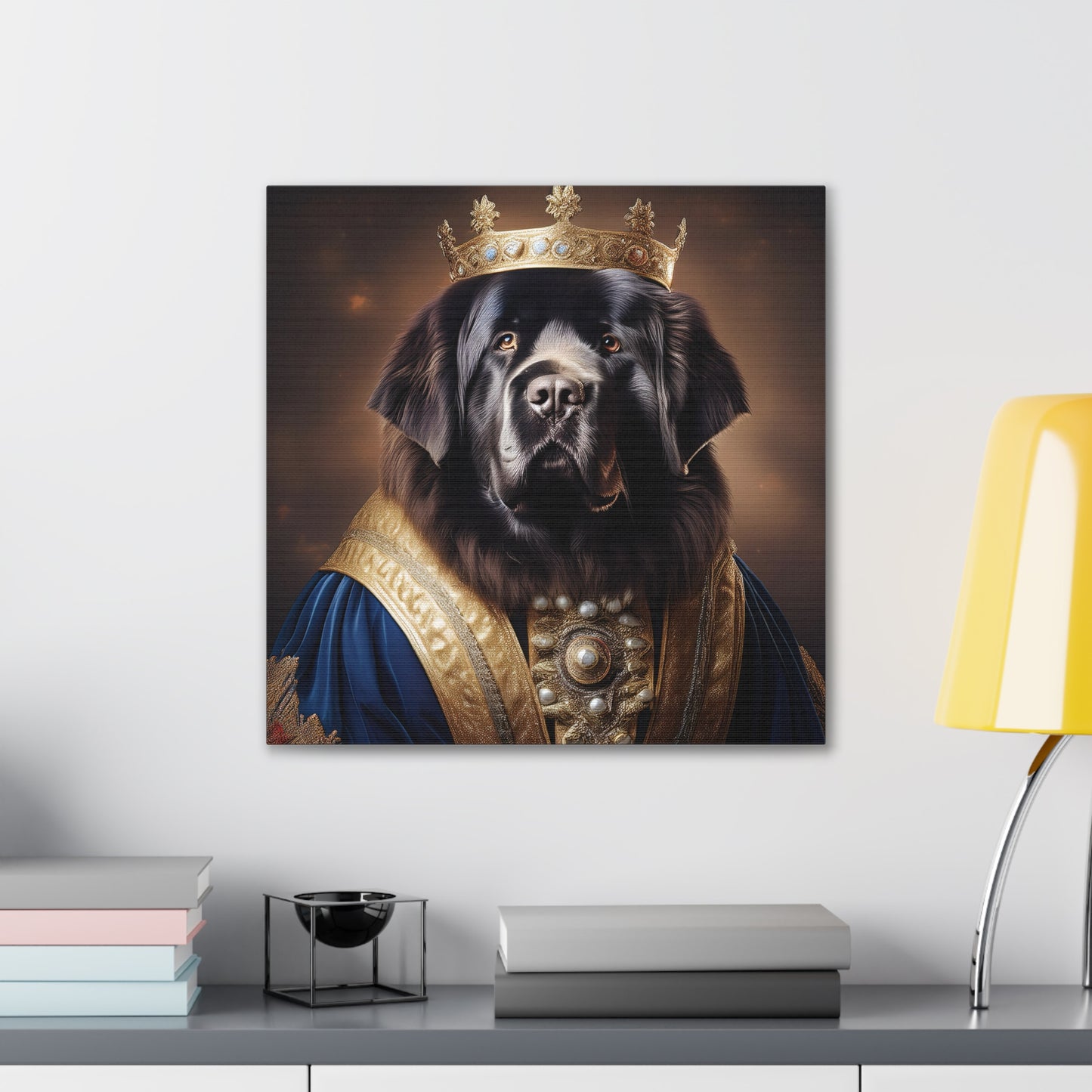 Newfoundland Renaissance Pet Portrait on Canvas | wall art | wall print