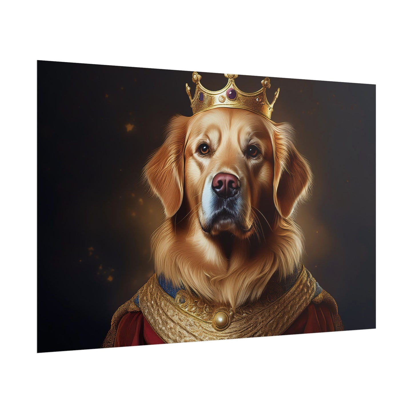 Golden Retriever Renaissance Dog Portrait  Art Print, Wall Decor Gift, Animal Lover Home Decor, Dog Wall Art