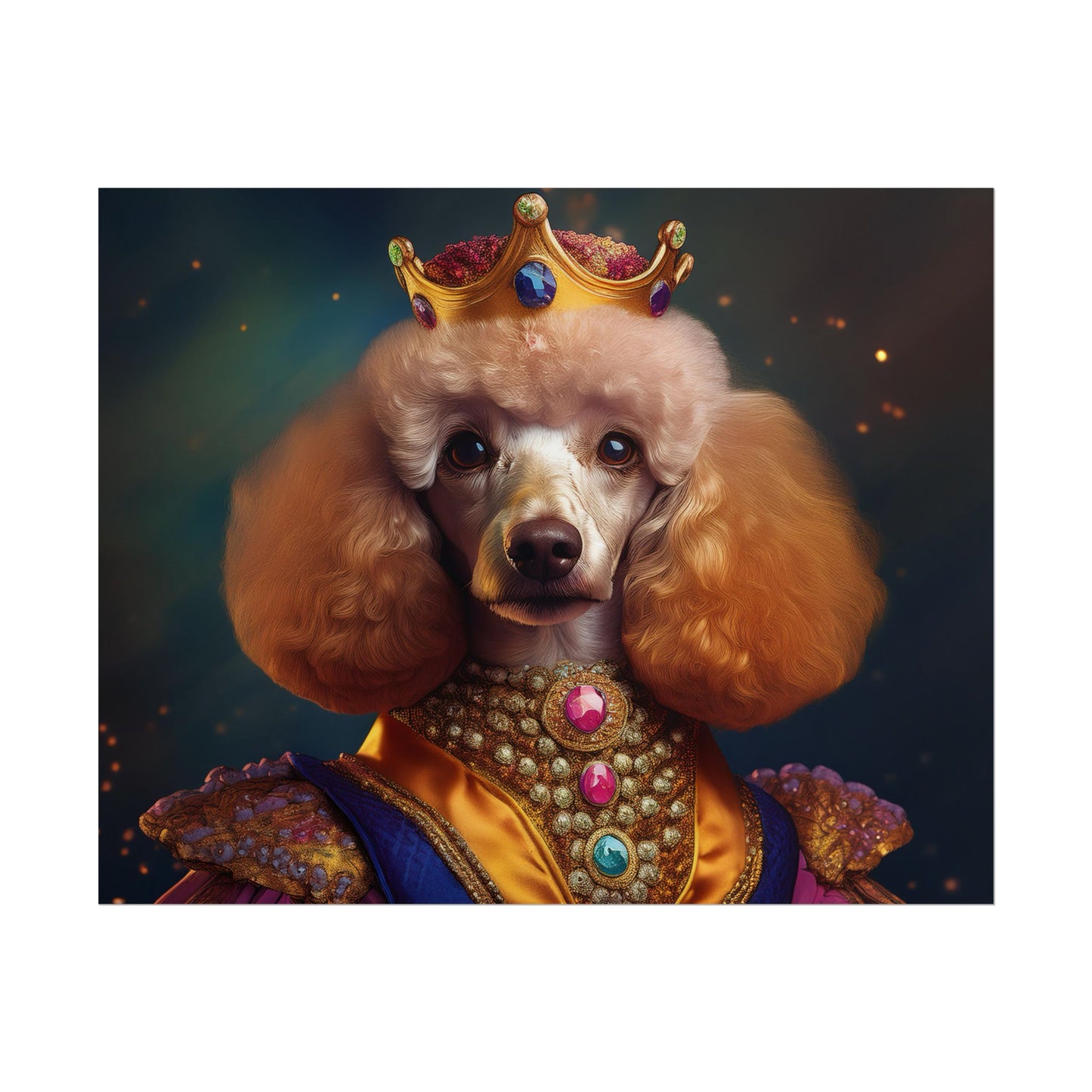 Poodle Dog Renaissance Pet Portrait, Dog Lover Gift, Animal Lover, Home Decor, Wall Art, Wall Print