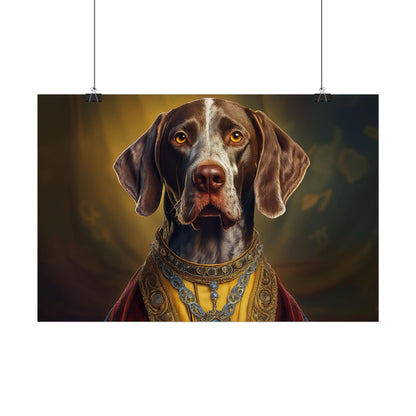 German Shorthaired Pointer Dog Renaissance Pet Portrait, Art Print, Animal Lover gift, Dog Wall Art, wall prints, wall art