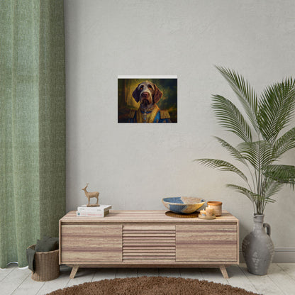 German Wirehaired Pointer Renaissance Pet Portrait Print, Pointer, Dog Lover Wall Art,  Dog Memorial Gift, wall art, wall print, dog print