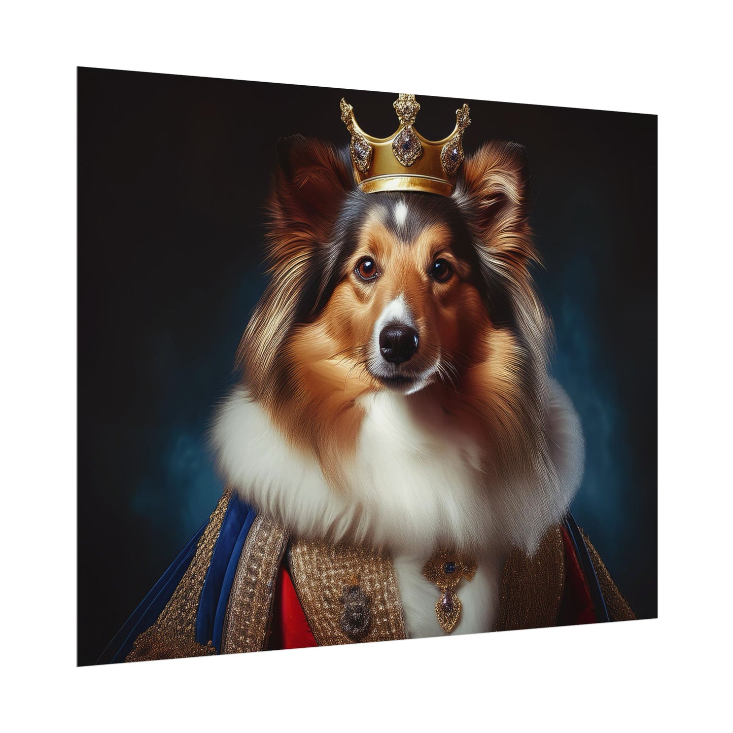 Shetland Sheepdog Renaissance Dog Portrait Art Print, Wall Decor Gift, Animal Lover Home Decor, Dog Wall Art