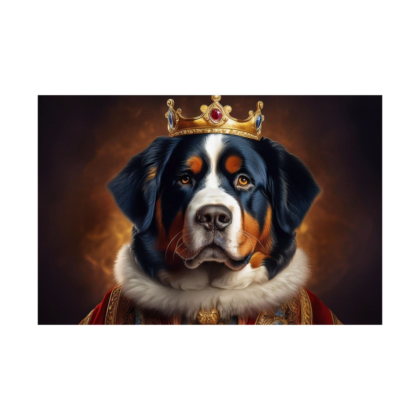 Bernese Mountain Dog Renaissance Pet Portrait Print, Art Print, Wall Art, Wall Prints, Dog Wall Art