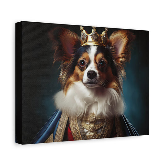 Papillon Pet Portrait Renaissance on Canvas, wall art, wall print, dog portrait, dog art