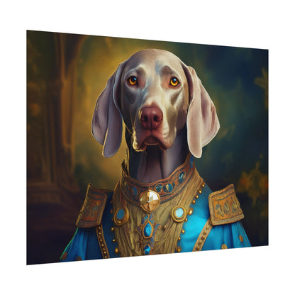 Weimaraner Renaissance Pet Portrait Print, wall print, wall art, Animal Lover Home Decor, Dog Wall Art