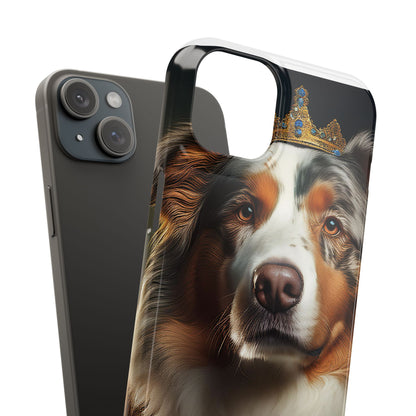 Australian Shepherd Renaissance Dog Portrait Slim Phone Case
