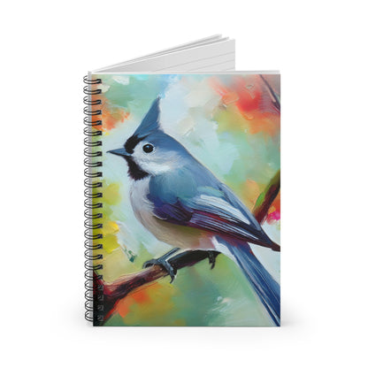 Tufted Titmouse Bird Spiral Notebook, American birds, bird, ornithology, journal, notes, dream journal, gardeners notebook