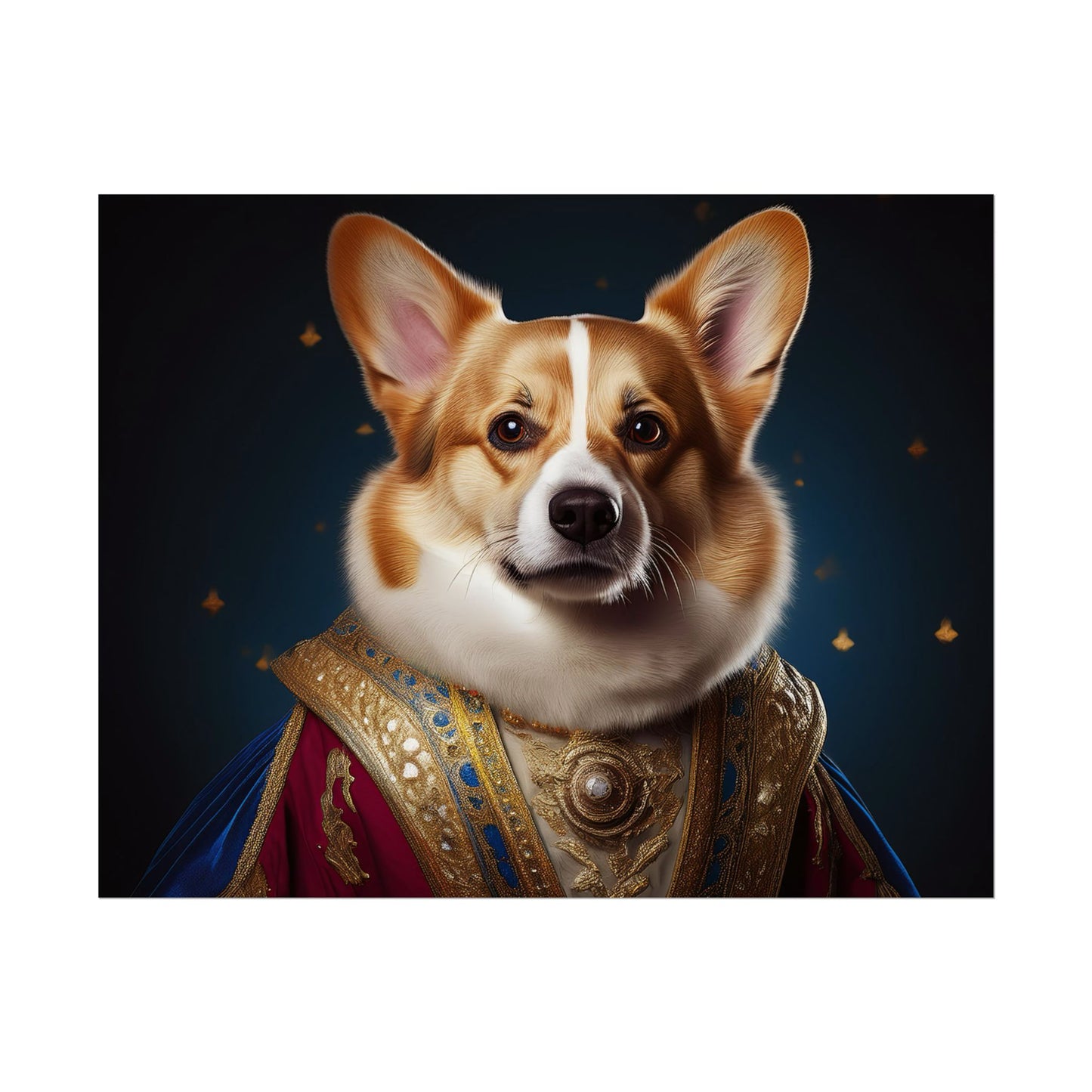 Pembroke Welsh Corgi Renaissance Pet Portrait Print | Wall Art | Wall Print | Dog Art