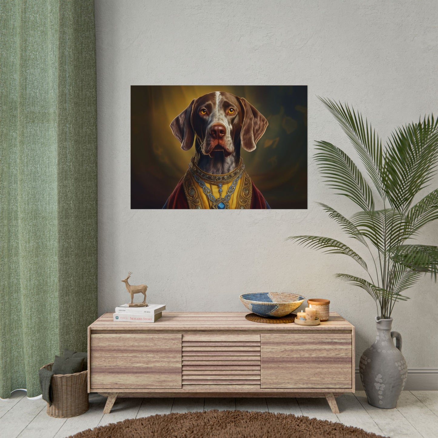 German Shorthaired Pointer Dog Renaissance Pet Portrait, Art Print, Animal Lover gift, Dog Wall Art, wall prints, wall art