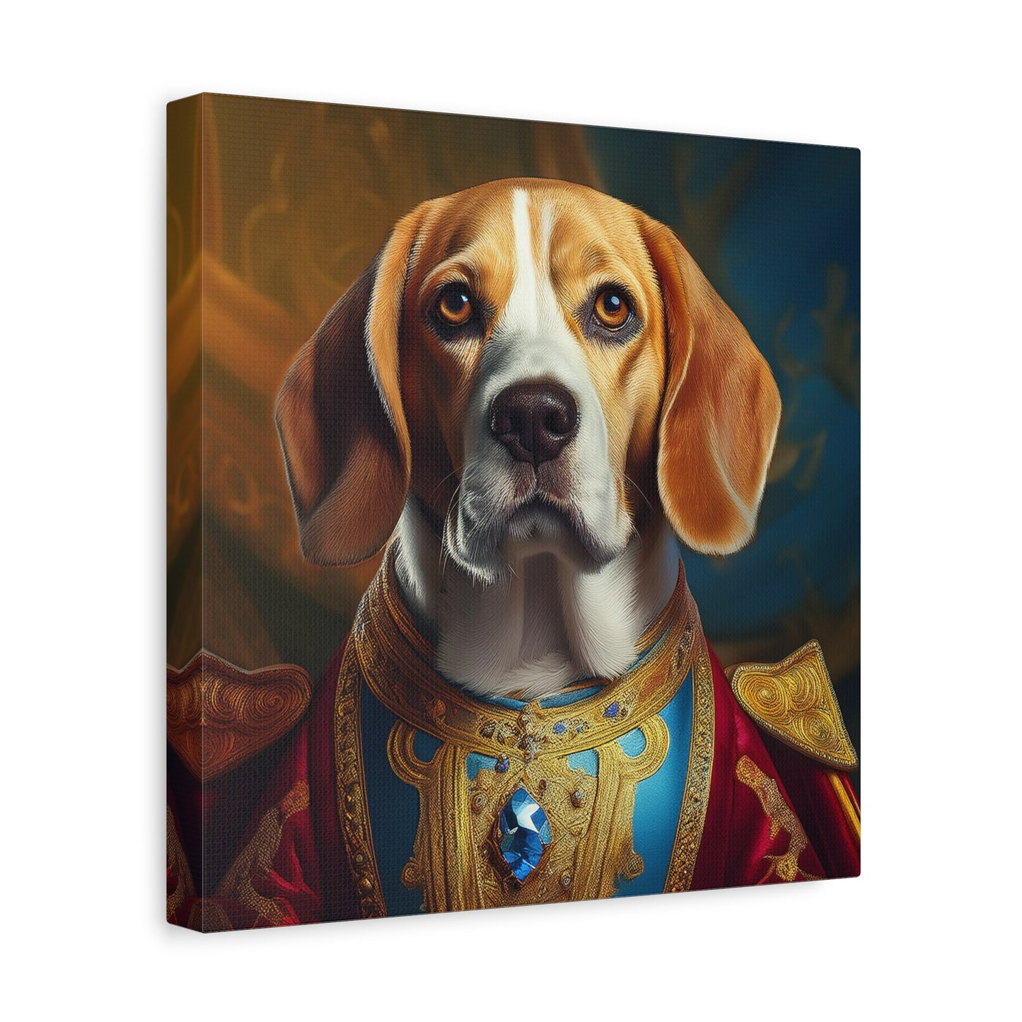 Beagle Renaissance Pet Dog Portrait  - Canvas, wall art, wall print, dog portrait, dog art