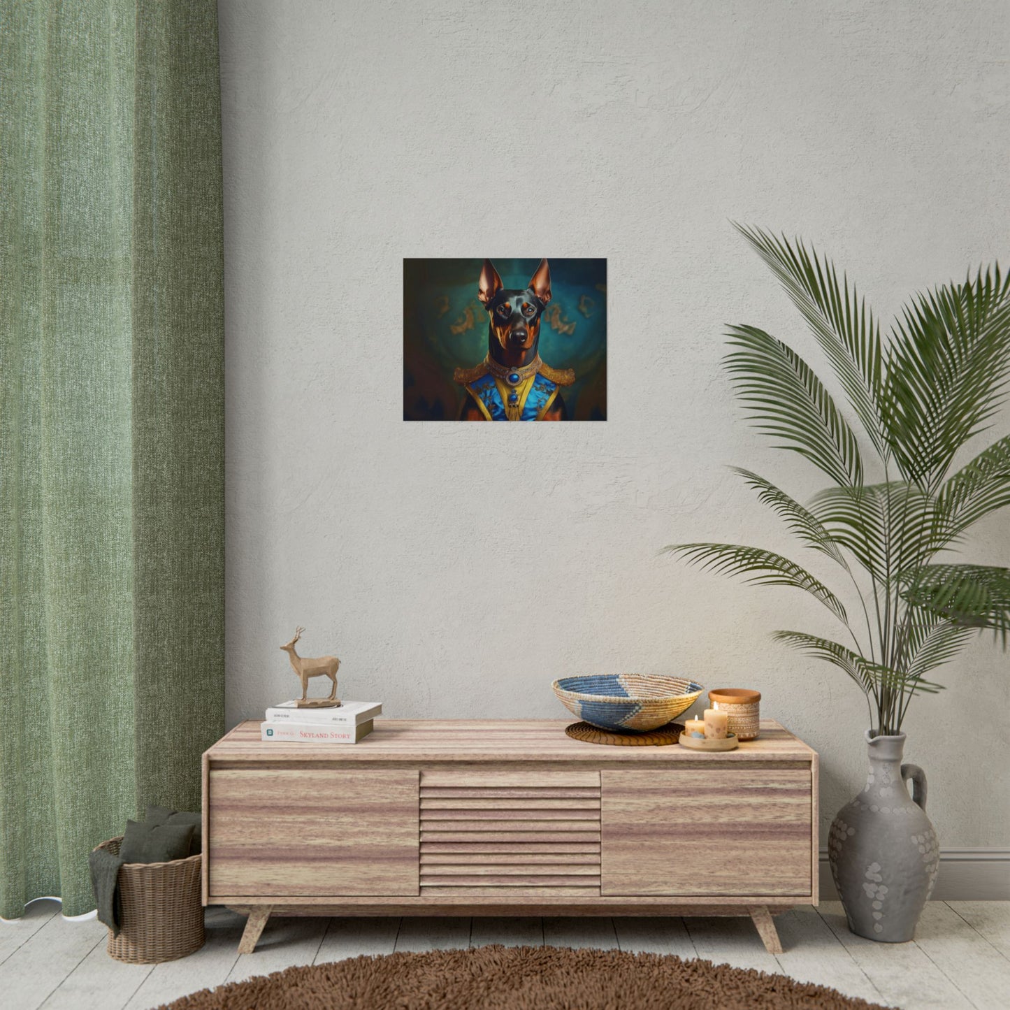 Doberman Pinscher Renaissance  Dog Pet Portrait Print | Wall Art | Wall Print | Dog Art