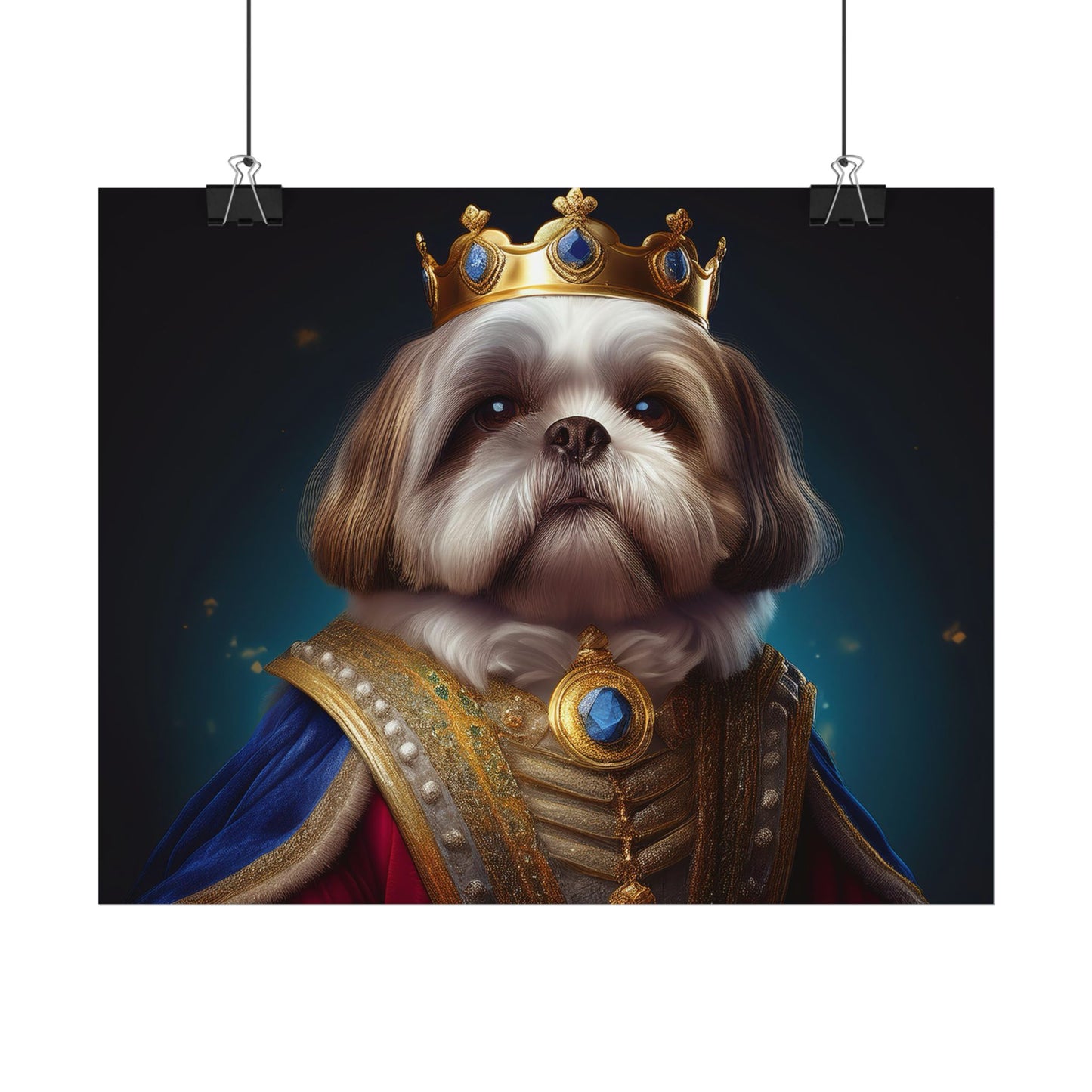 Shih Tzu Renaissance Pet Portrait Print | Dog Lover Wall Art | Dog Memorial Gift | Wall Art | Wall Print