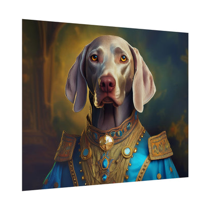 Weimaraner Renaissance Pet Portrait Print, wall print, wall art, Animal Lover Home Decor, Dog Wall Art