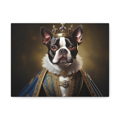 Boston Terrier Renaissance Pet Portrait on Canvas, wall print, wall art, dog portrait, dog art
