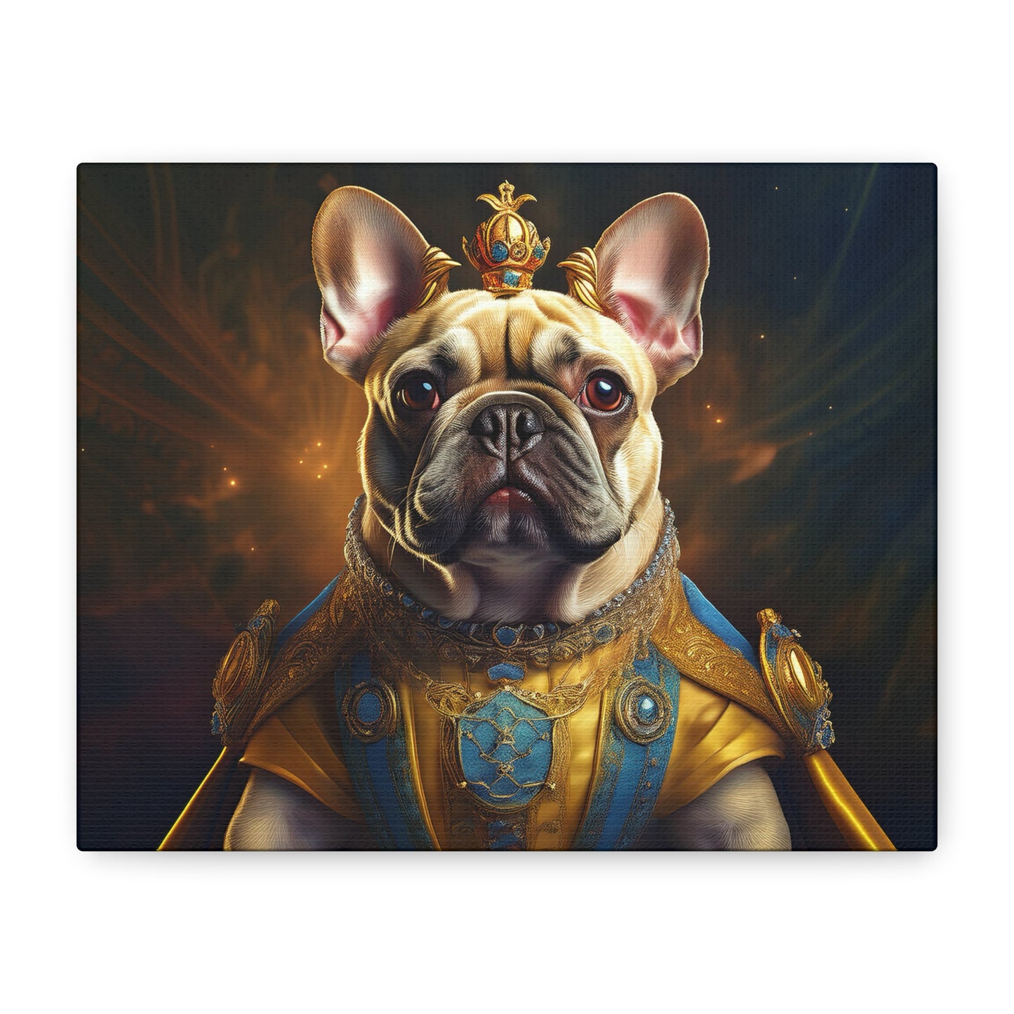 French Bulldog Renaissance Pet Portrait on Canvas | Wall Print | Wall Art | Dog Art