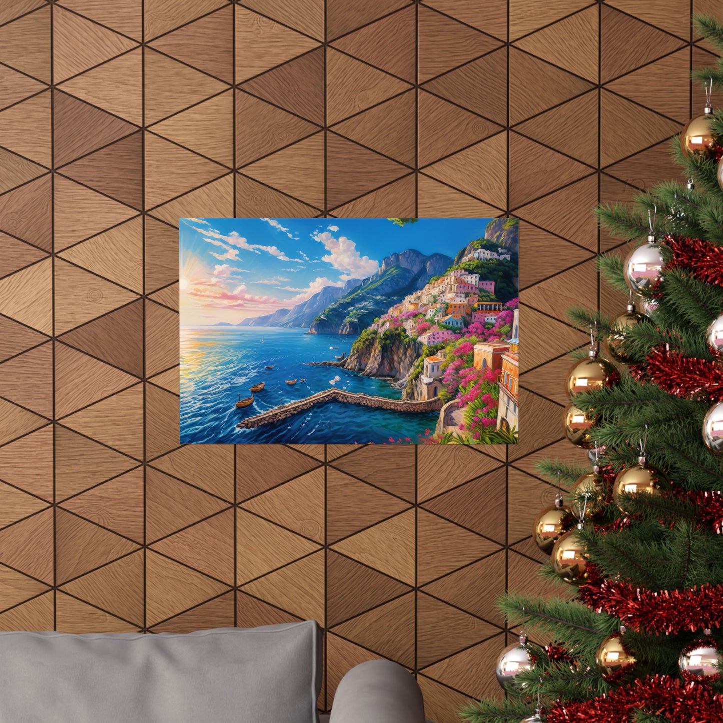 Amalfi Coast Italy Coastal Print | Style 4 | Wall Art | Wall Print