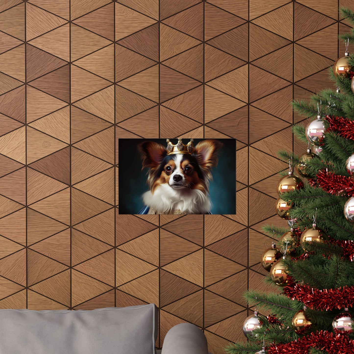 Papillon Renaissance Pet Portrait Print, Papillon Art Print, wall art, wall print