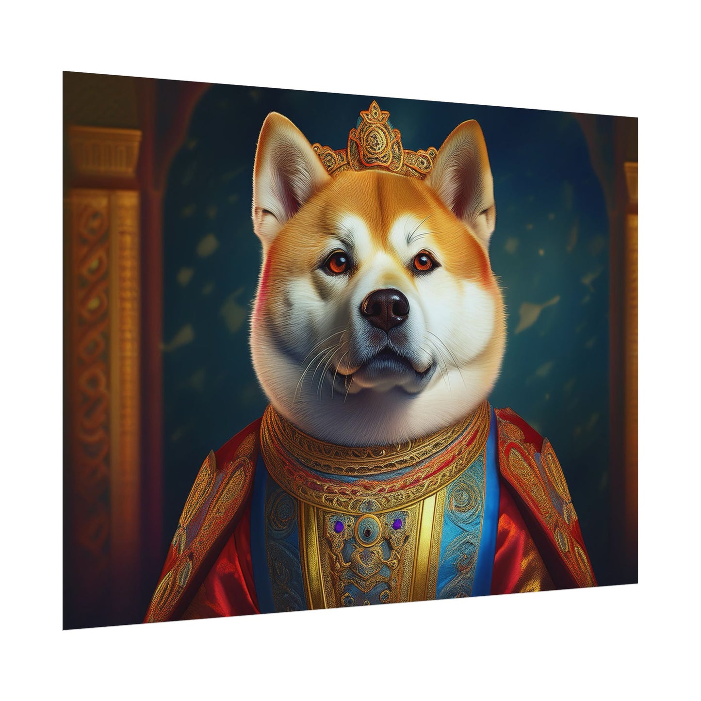 Shiba Dog Renaissance Portrait Print,  Art Print, Wall Decor Gift, Animal Lover Home Decor, wall prints, wall art