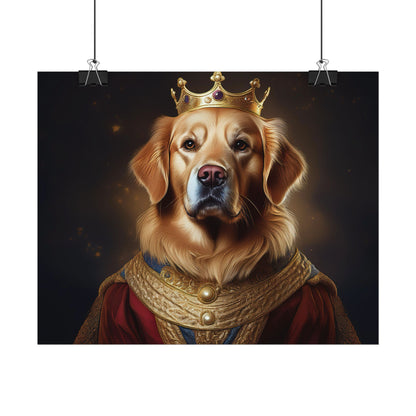 Golden Retriever Renaissance Dog Portrait  Art Print, Wall Decor Gift, Animal Lover Home Decor, Dog Wall Art